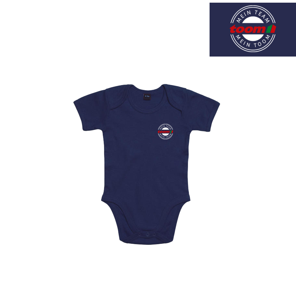 Bedruckter Baby Bodysuit nautical navy 0-3 Monate